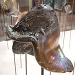 sculpture casque verre